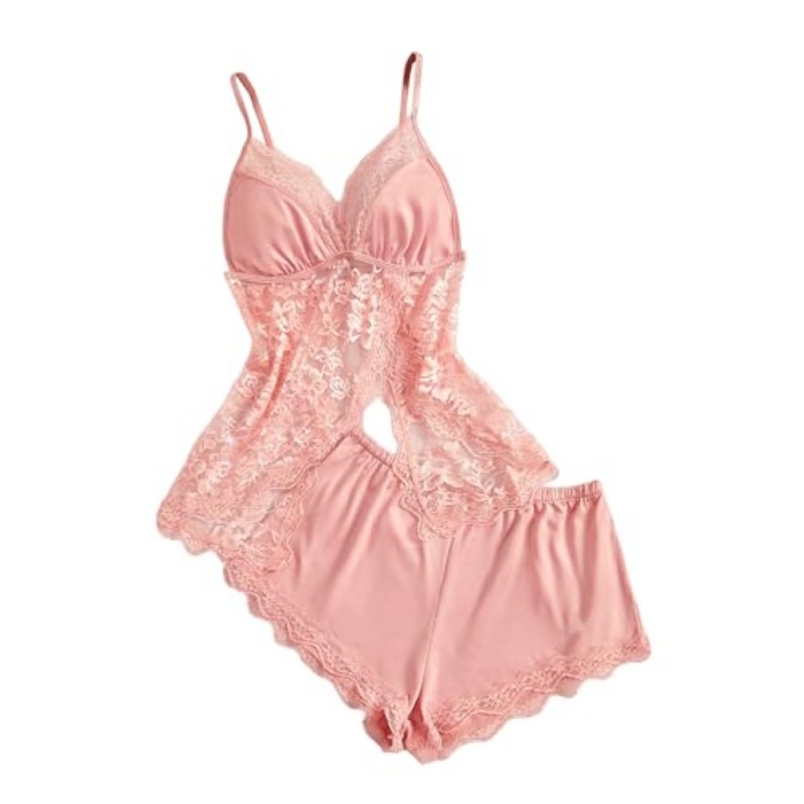 OYOANGLE Women's 2 Pcs Pajama  – обзор и цена Cami Top Lace