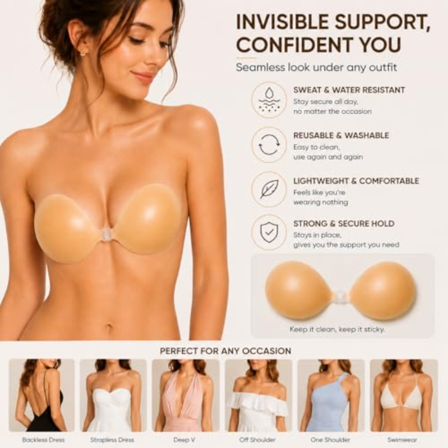 Hasimor Sticky Bra Ultra Thin  – обзор и цена Strapless Bra Backless