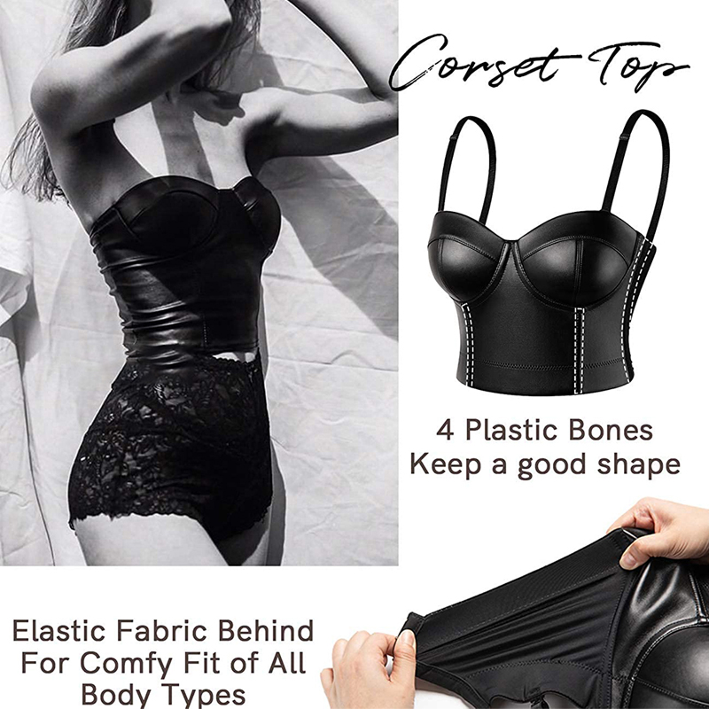 Women Leather Corset Bustiers  – обзор и цена Corset Waist Cinch