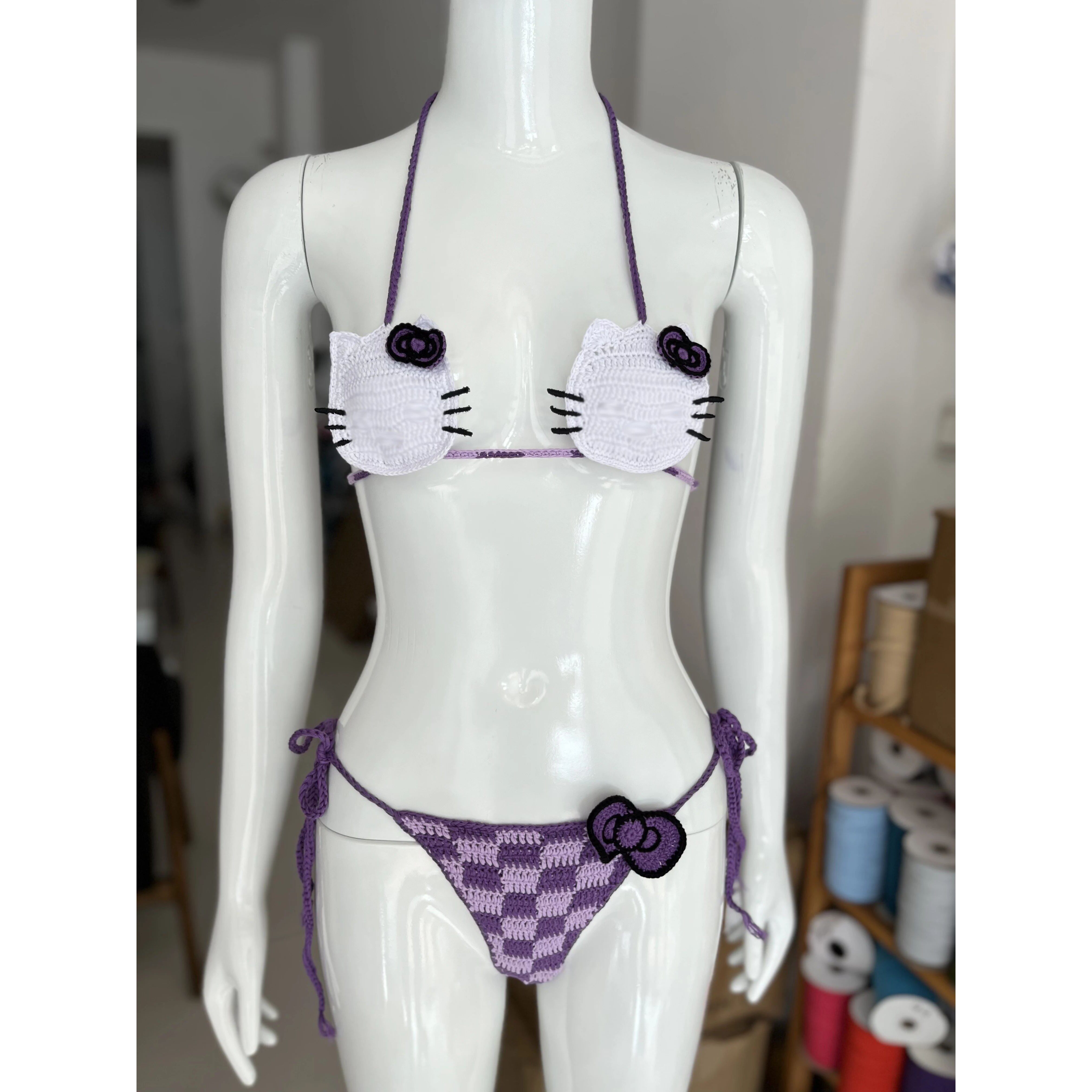 Hello Kitty Bikini Set Lady's  – обзор и цена Thong Bikini Women