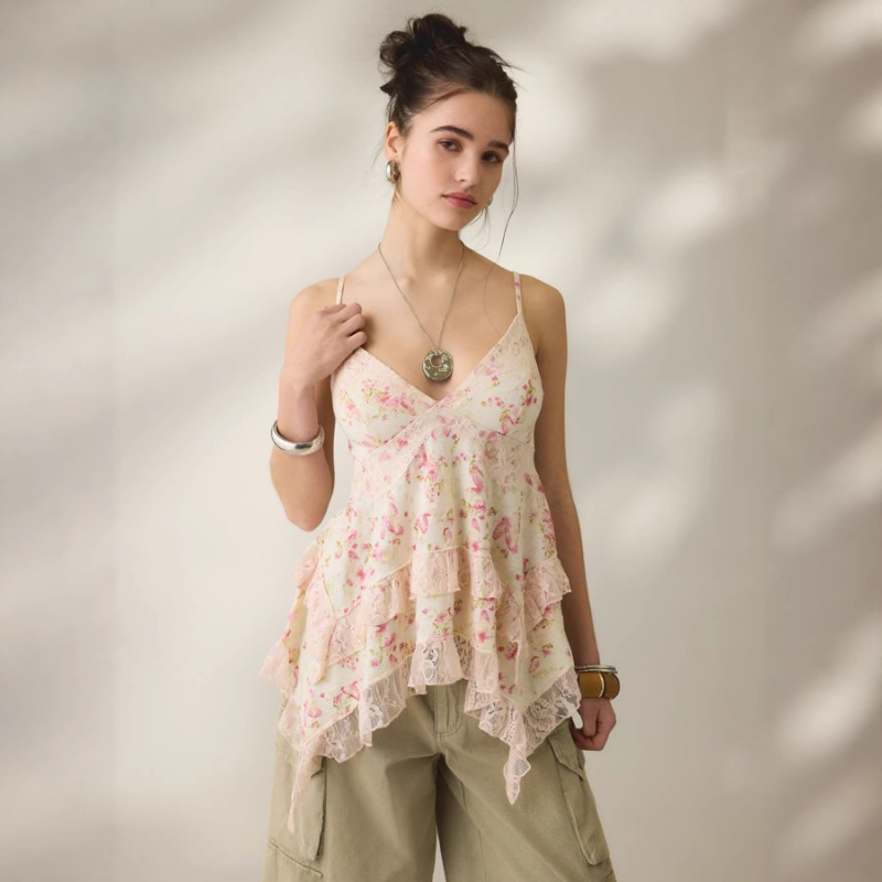 Vintage Floral Chiffon Cami To – обзор и цена Cami Top Lace