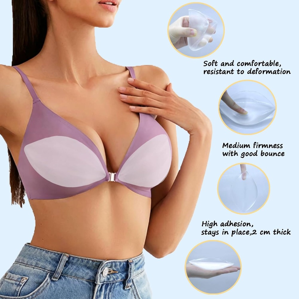 Adhesive Silicone Bra Inserts  – обзор и цена Push Up Bra Padded
