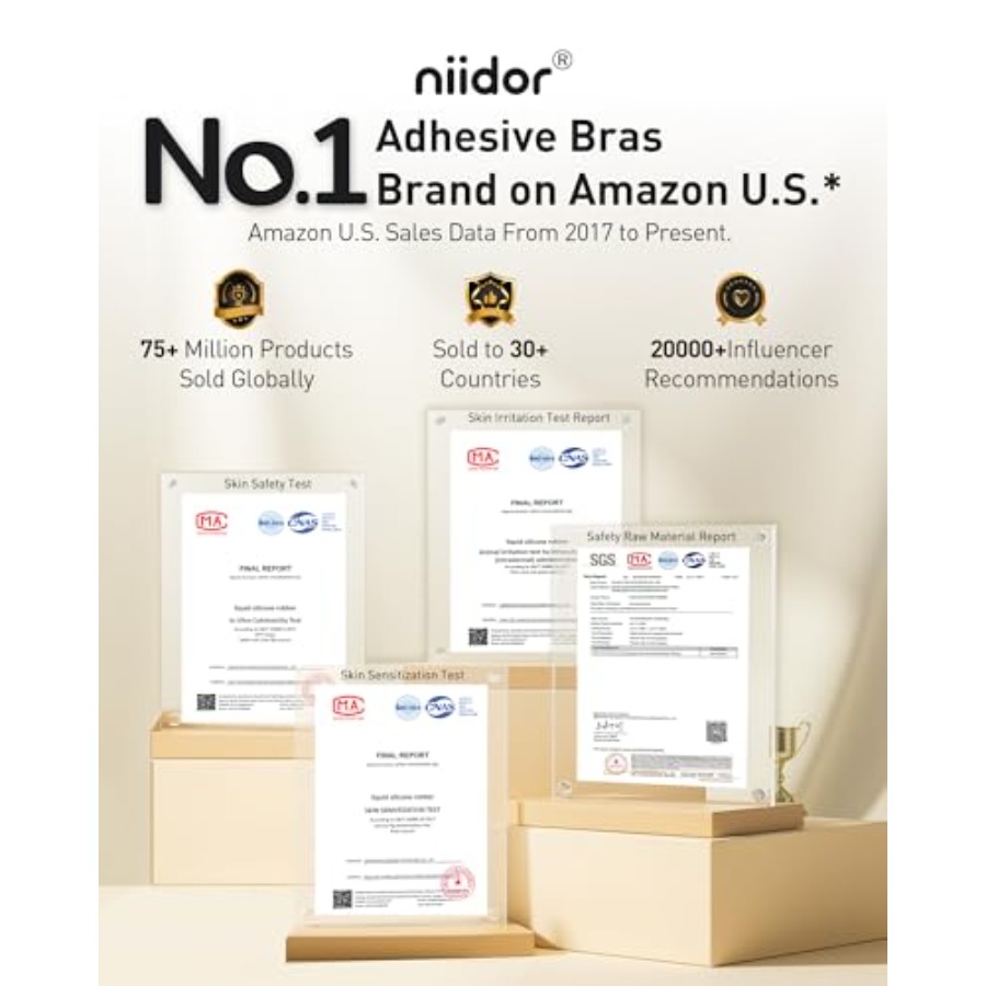 Niidor Adhesive Bra Strapless  – обзор и цена Strapless Bra Backless