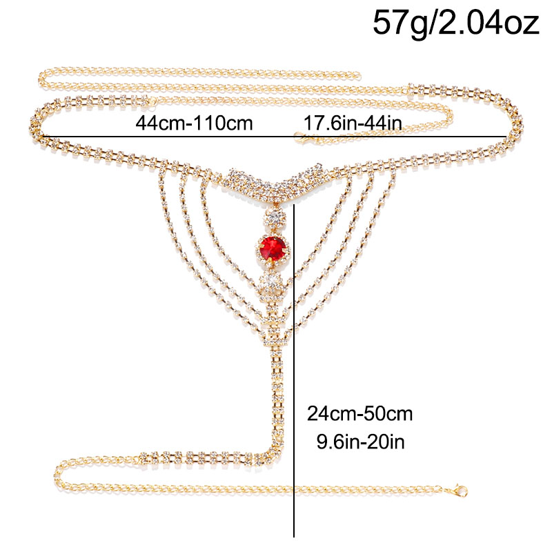 Crystal Rhinestone Body Chain  – обзор и цена Thong Bikini Women