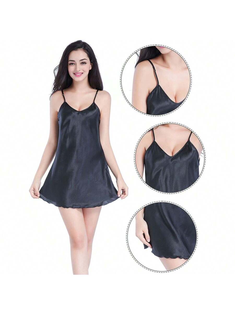 Women Satin Chemise Nightgown  – обзор и цена Slip Dress Satin