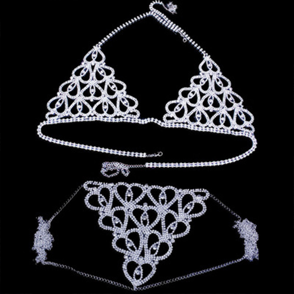 Fashion Rhinestone Heart Bra T – обзор и цена Thong Bikini Women