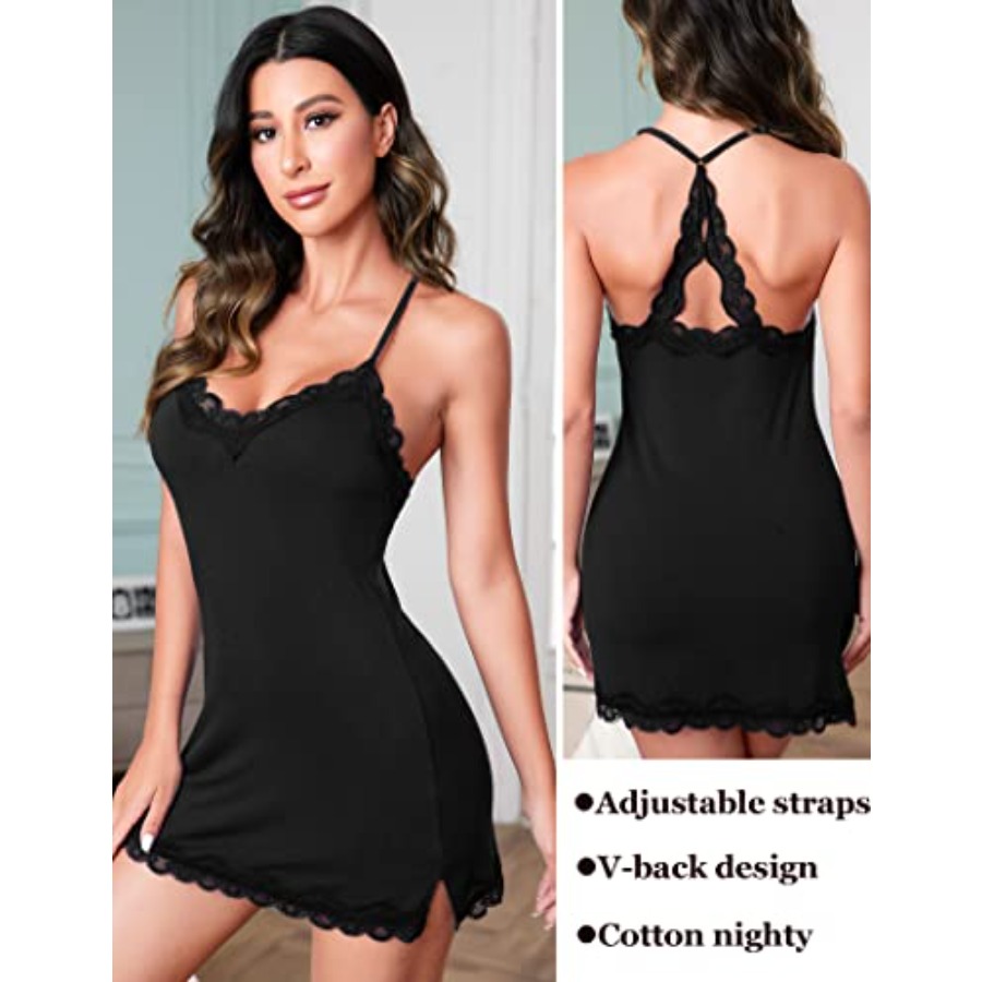 Womens Nightgown Sexy Lace Sle – обзор и цена Babydoll Chemise Night