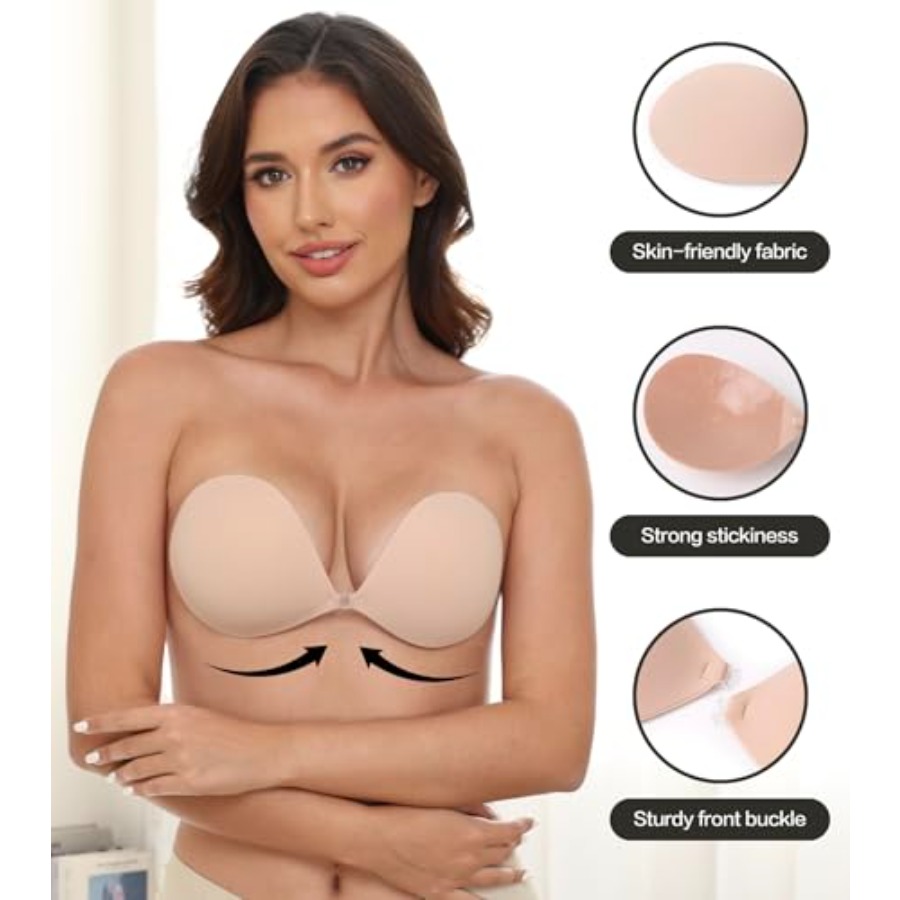 MITALOO Adhesive Bra Invisible – обзор и цена Strapless Bra Backless