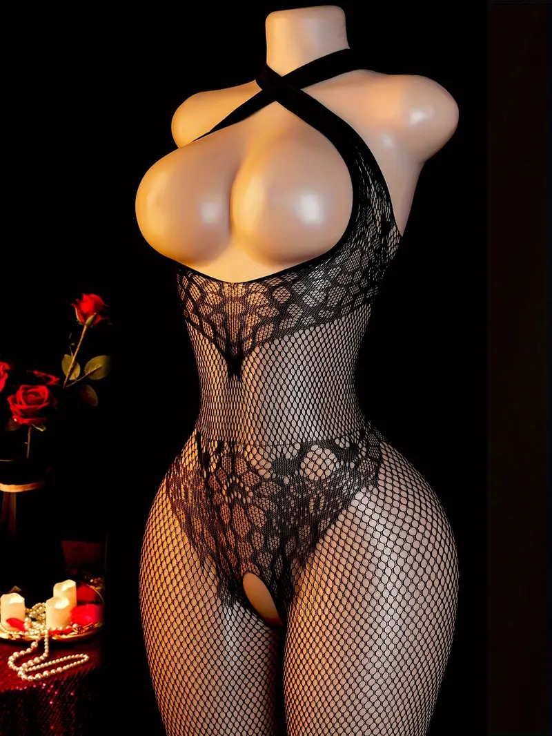 Sling Halter Neck Baby Dolls U – обзор и цена Bodystocking Fishnet