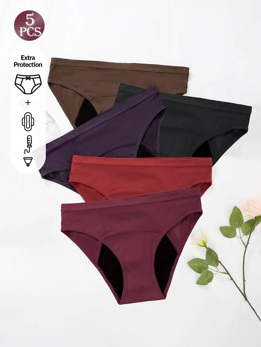 5 Pcs Women Solid Color Absorb – обзор и цена Period Panty Absorbent