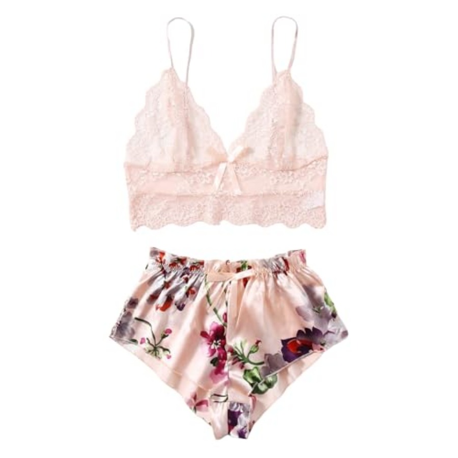 Women's 2 Pcs Lingerie Floral  – обзор и цена Cami Top Lace