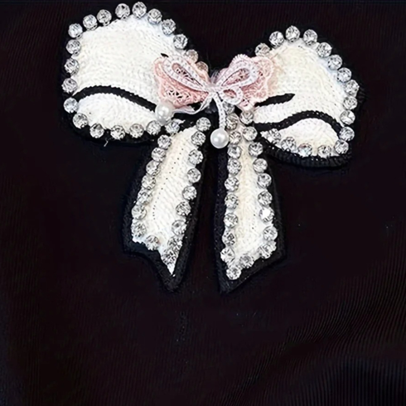 White Lace Trim Rhinestone Bow – обзор и цена Cami Top Lace