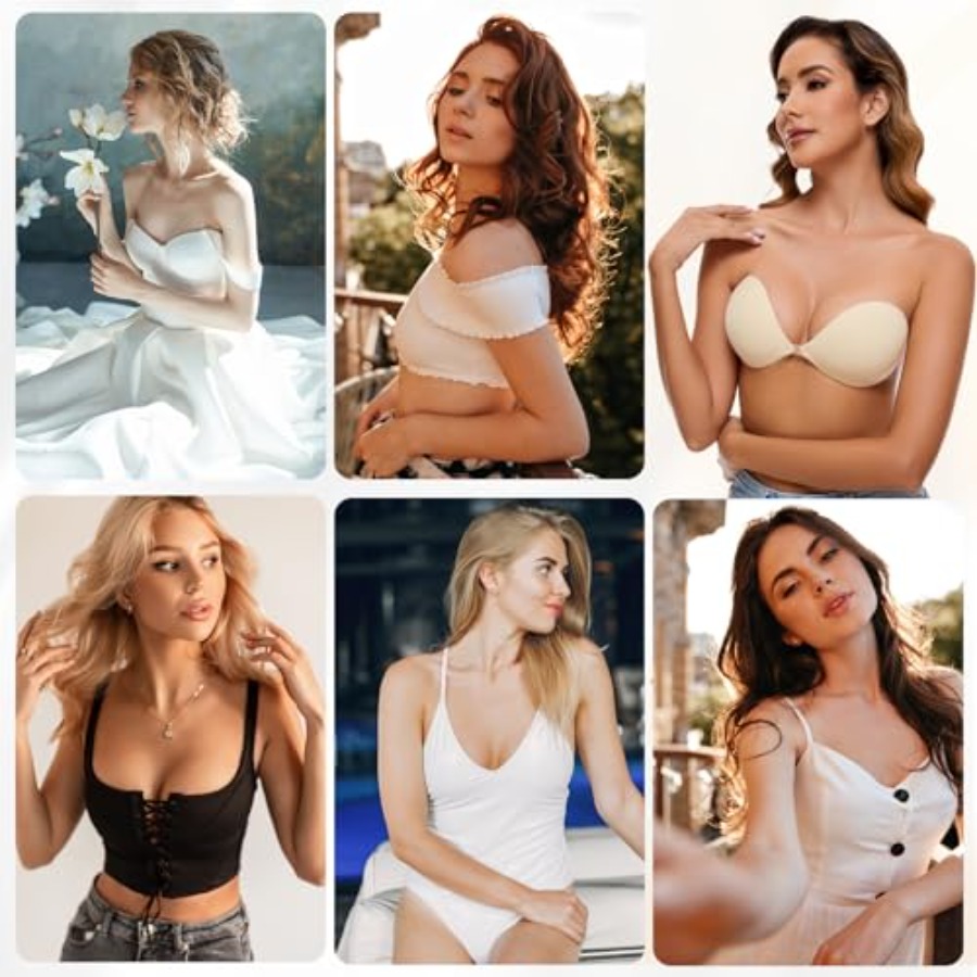 RELIRELIA Women's Sticky Self  – обзор и цена Strapless Bra Backless