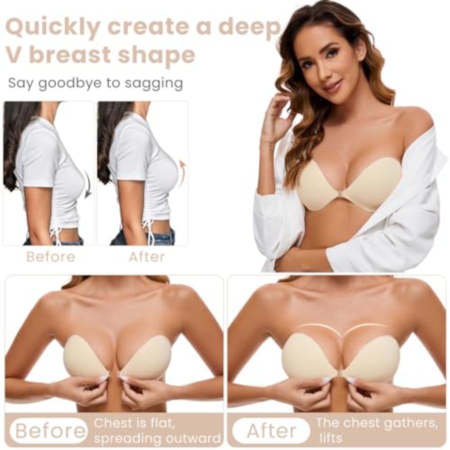 RELIRELIA Women's Sticky Self  – обзор и цена Strapless Bra Backless